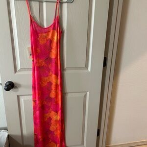 Peppermayo Pink and Orange Floral Dress
